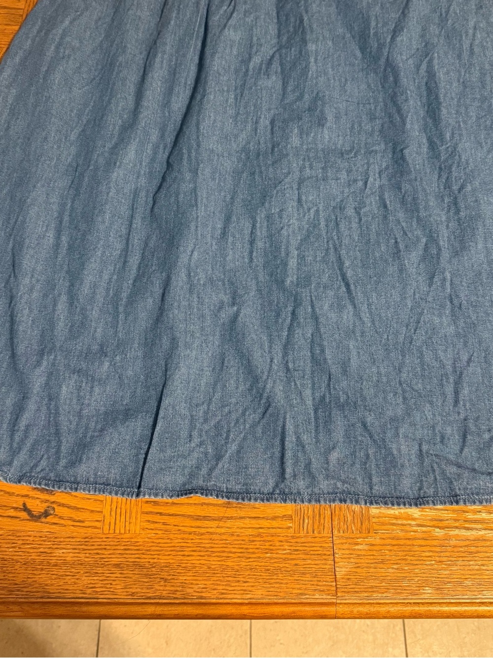 Torrid Smocked Denim Jean Cotton Maxi Dress Sz 5 - Picture 10 of 15